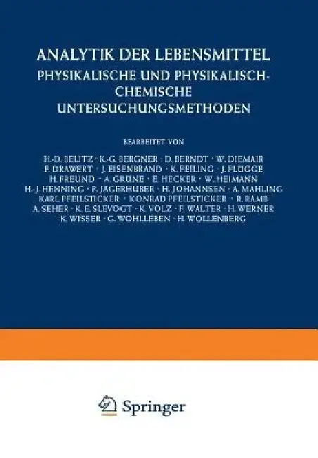 Cover of Analytik Der Lebensmittel