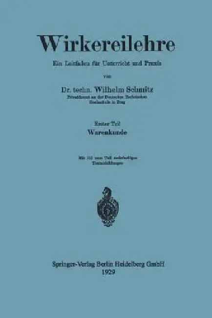 Cover of Wirkereilehre Ein Leitfaden Für Unterricht Und PRAXIS