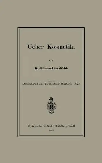 Cover of Ueber Kosmetik