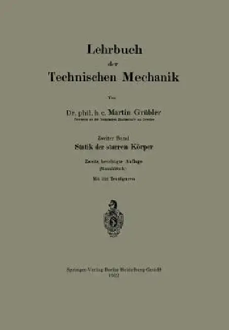 Cover of Lehrbuch Der Technischen Mechanik