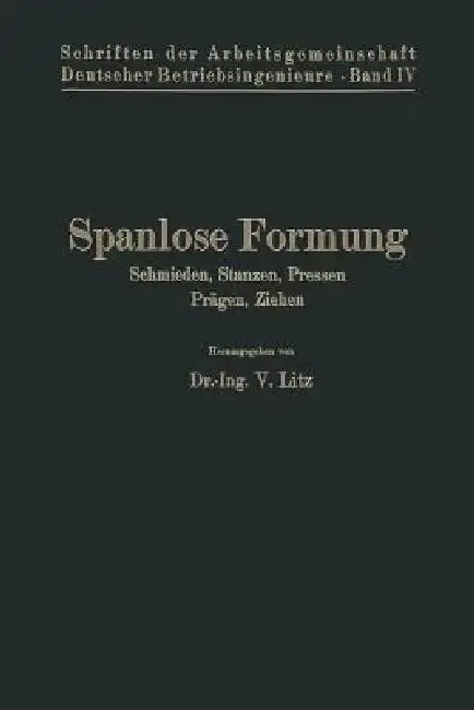 Cover of Spanlose Formung