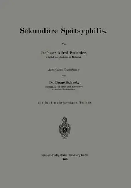 Cover of Sekundäre Spätsyphilis