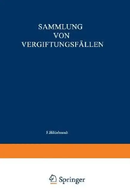 Cover of Sammlung Von Vergiftungsfällen