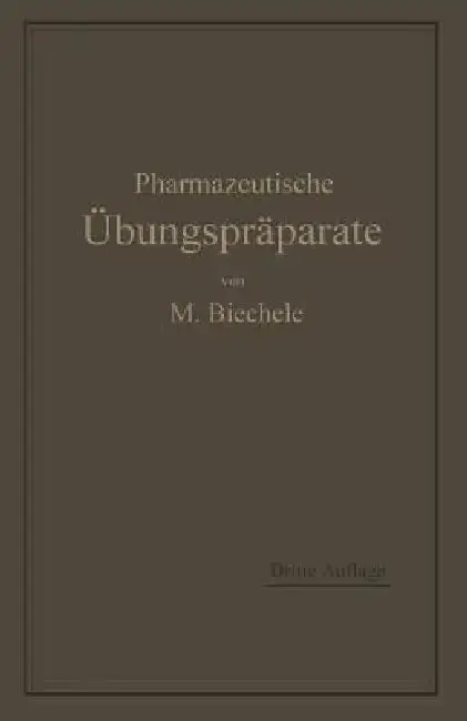 Cover of Pharmazeutische Übungspräparate