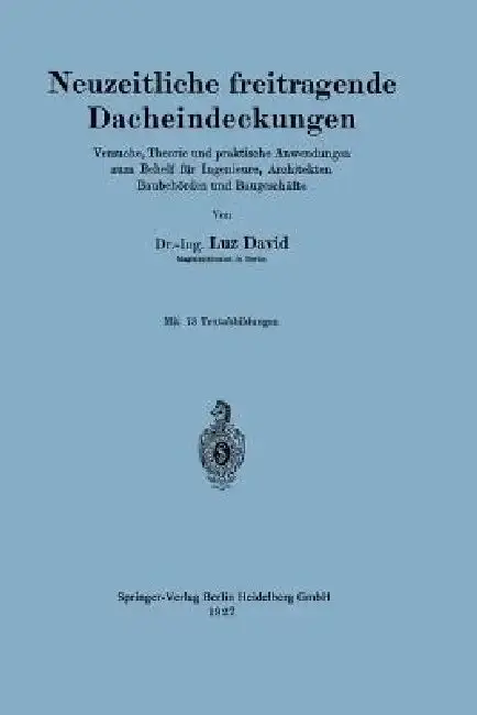Cover of Neuzeitliche Freitragende Dacheindeckungen