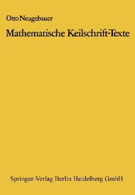 Cover of Mathematische Keilschrift-Texte