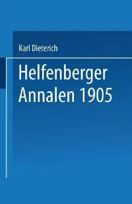 Cover of Helfenberger Annalen 1905
