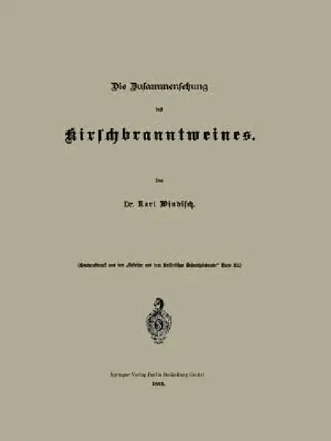 Cover of Die Zusammensetzung Des Kirschbranntweines
