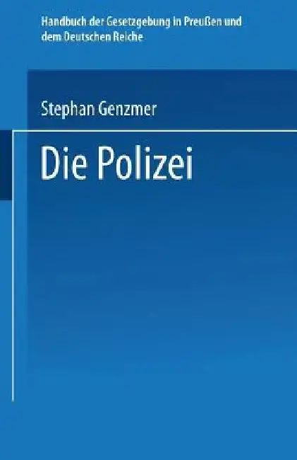 Cover of Die Polizei