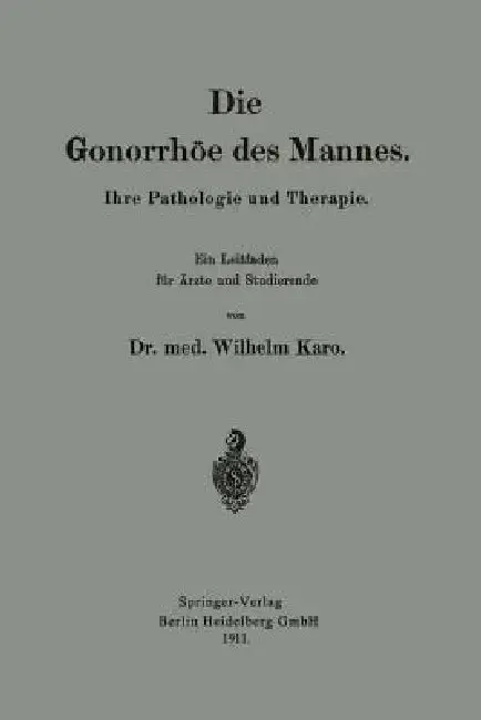 Cover of Die Gonorrhöe Des Mannes