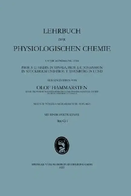 Cover of Lehrbuch Der Physiologischen Chemie