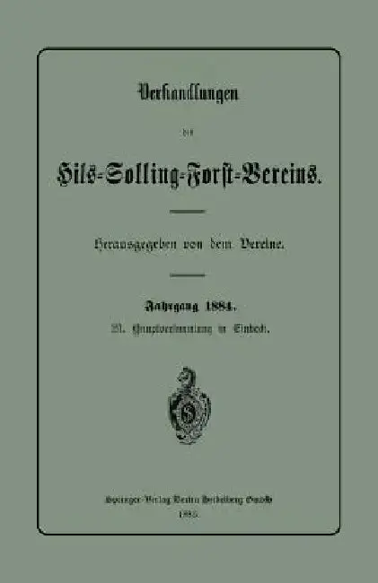 Cover of Verhandlungen Des Hils-Solling-Forst-Vereins