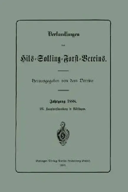 Cover of Verhandlungen Des Hils-Solling-Forst-Vereins