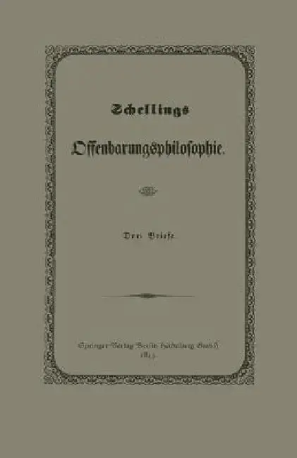 Cover of Schellings Offenbarungsphilosophie