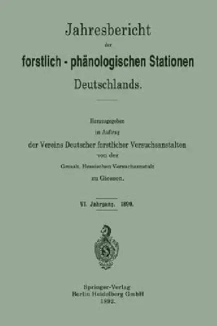 Cover of Jahresbericht Der Forstlich-Phänologischen Stationen Deutschlands