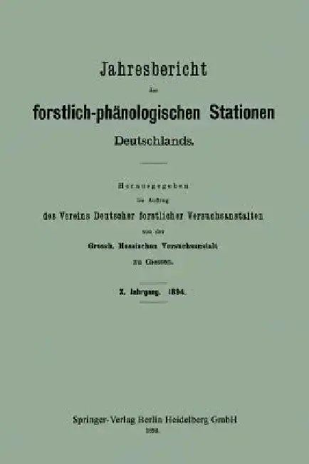 Cover of Jahresbericht Der Forstlich-Phänologischen Stationen Deutschlands