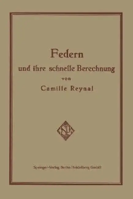 Cover of Federn Und Ihre Schnelle Berechnung