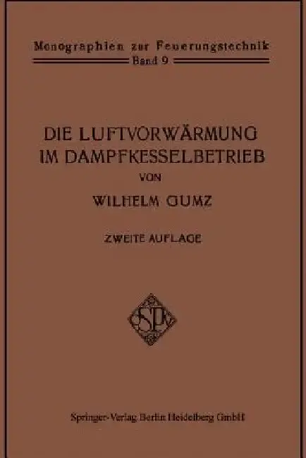 Cover of Die Luftvorwärmung Im Dampfkesselbetrieb