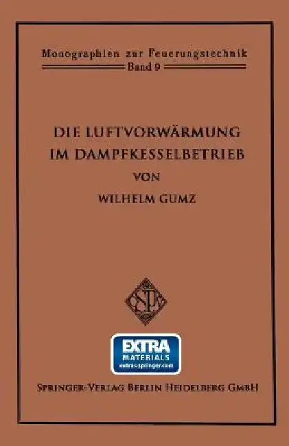 Cover of Die Luftvorwärmung Im Dampfkesselbetrieb