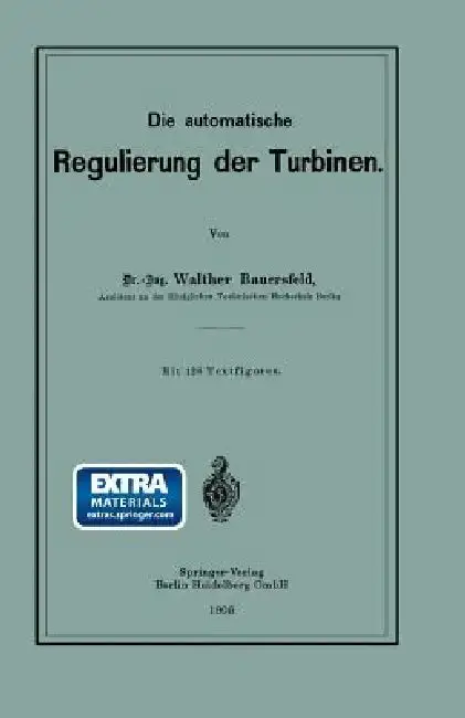 Cover of Die Automatische Regulierung Der Turbinen
