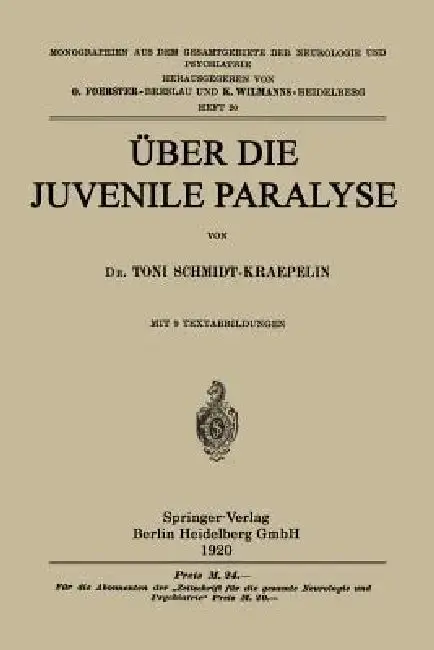 Cover of Über Die Juvenile Paralyse