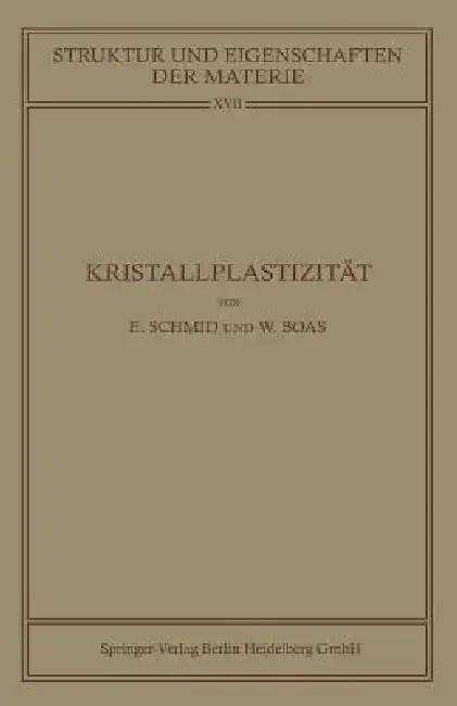 Cover of Kristallplastizität