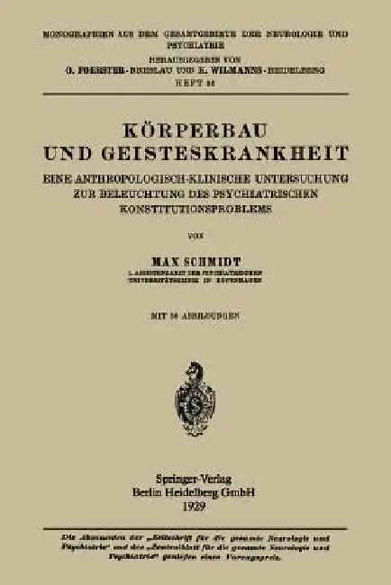 Cover of Körperbau Und Geisteskrankheit