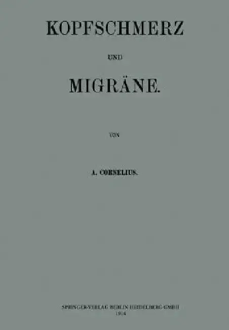 Cover of Kopfschmerz Und Migräne