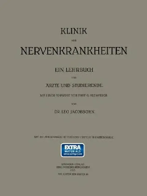 Cover of Klinik Der Nervenkrankheiten