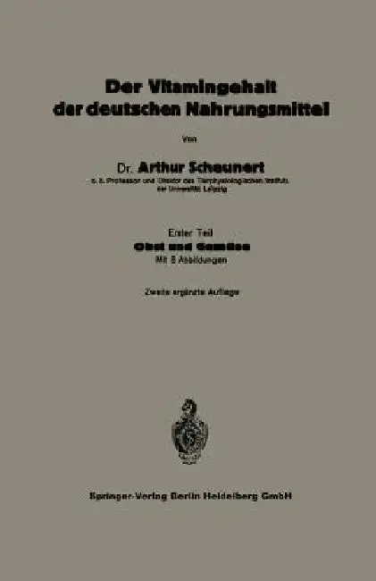 Cover of Der Vitamingehalt Der Deutschen Nahrungsmittel