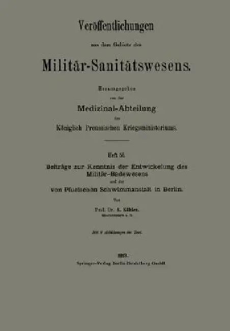 Cover of Beiträge Zur Kenntnis Der Entwickelung Des Militär-Badewesens Und Der Von Pfuelschen Schwimmanstalt in Berlin