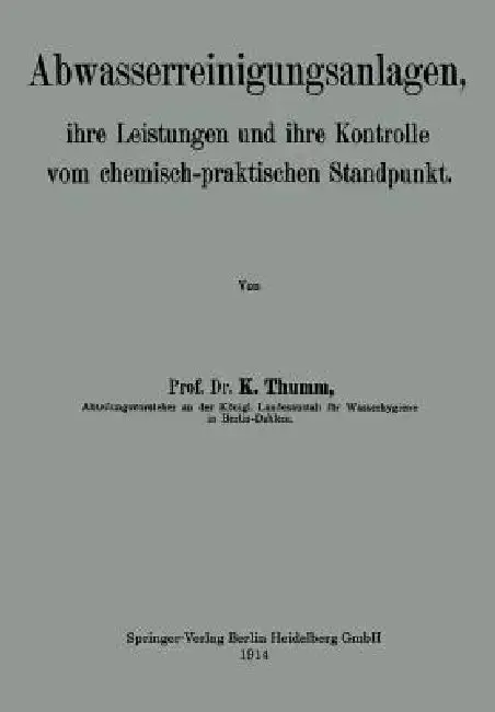 Cover of Abwasserreinigungsanlagen