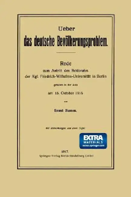 Cover of Ueber Das Deutsche Bevölkerungsproblem