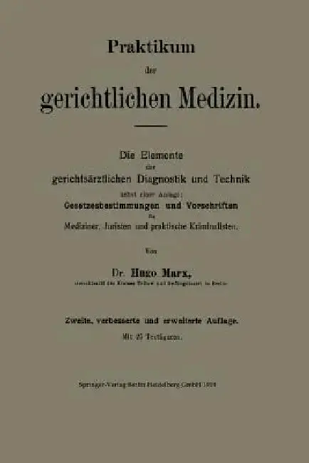 Cover of Praktikum Der Gerichtlichen Medizin