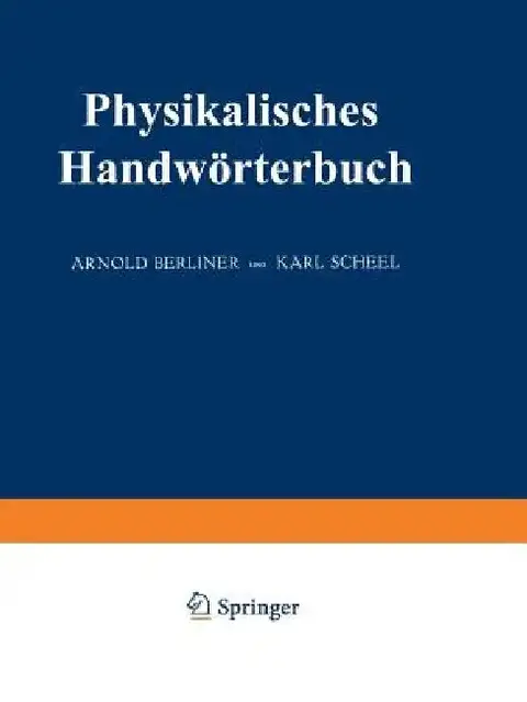 Cover of Physikalisches Handwörterbuch