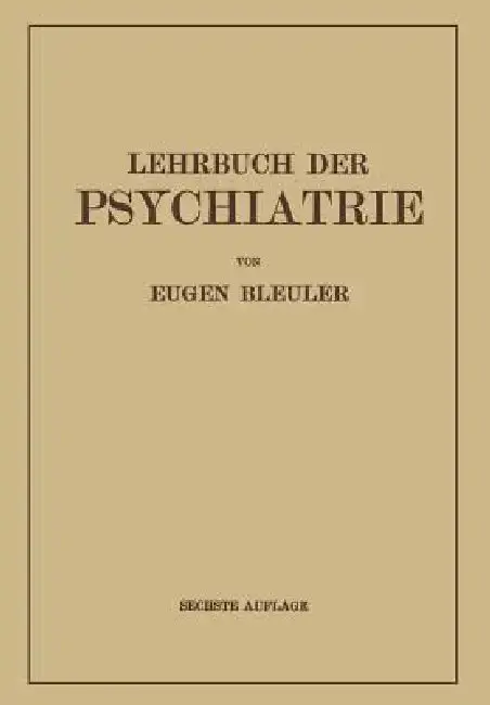 Cover of Lehrbuch Der Psychiatrie