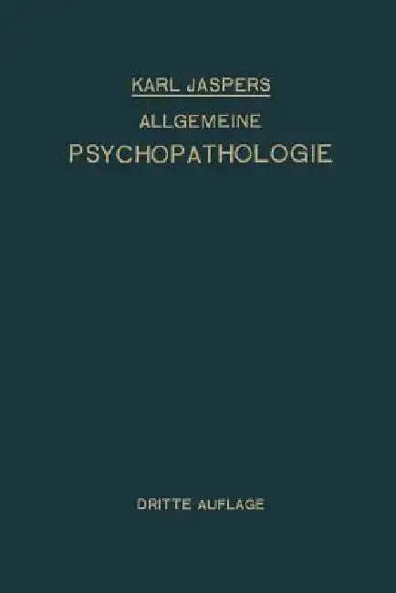 Cover of Allgemeine Psychopathologie