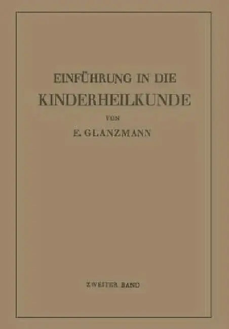 Cover of Einführung in Die Kinderheilkunde