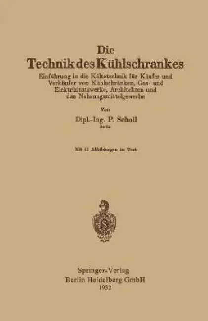 Cover of Die Technik Des Kühlschrankes