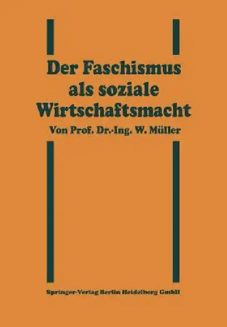 Cover of Der Faschismus ALS Soziale Wirtschaftsmacht