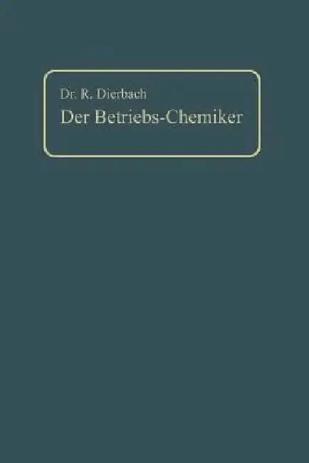 Cover of Der Betriebs-Chemiker