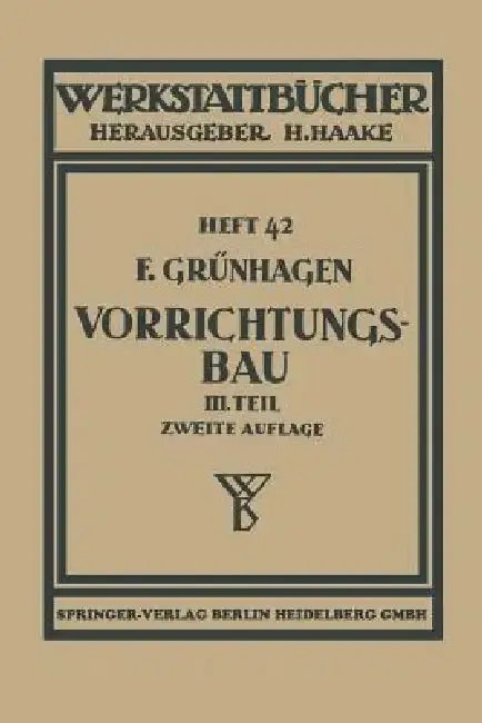 Cover of Der Vorrichtungsbau
