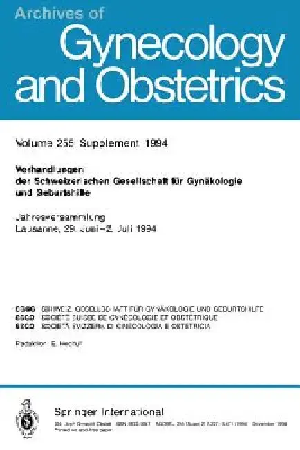 Cover of Verhandlungen Der Schweizerischen Gesellschaft Für Gynäkologie Und Geburtshilfe