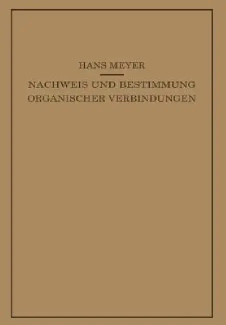 Cover of Lehrbuch Der Organisch-Chemischen Methodik