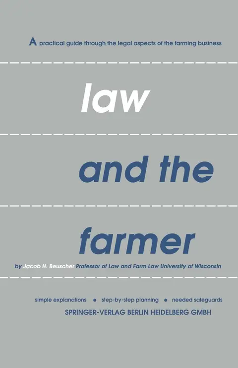 Cover of Law and the farmer