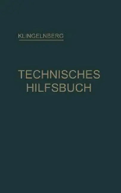 Cover of Klingelnberg Technisches Hilfsbuch