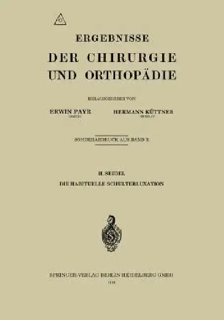 Cover of Die Habituelle Schulterluxation