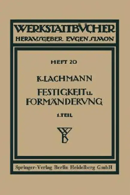 Cover of Festigkeit Und Formänderung