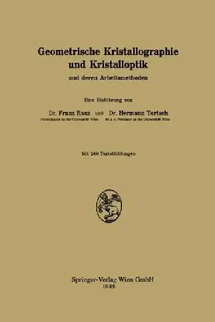 Cover of Geometrische Kristallographie Und Kristalloptik