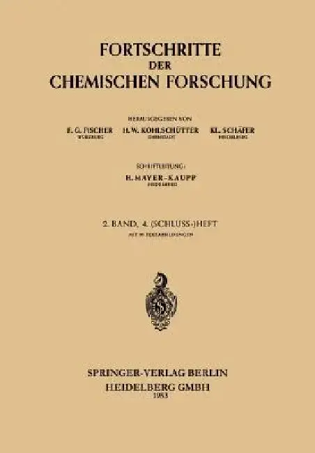 Cover of Fortschritte Der Chemischen Forschung